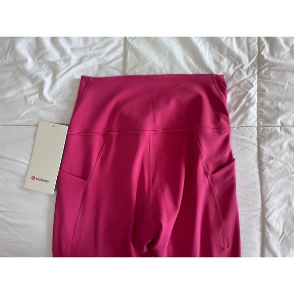 New Lululemon Wunder Train HR Tight 25" w/ Pockets Size 8 Raspberry Coulis $128 - Picture 8 of 12